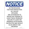 Signmission OSHA Sign, No Trespassing For Your Protection, 10in X 7in Rigid Plastic, 7" W, 10" H, Portrait OS-NS-P-710-V-14923 - alternate 1